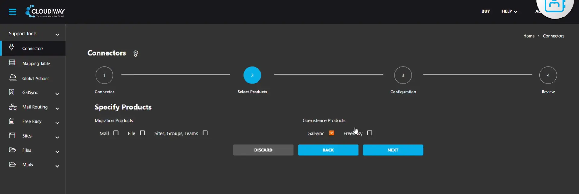 Cloudiway GALSync architecture showing multi-tenant synchronization requirements